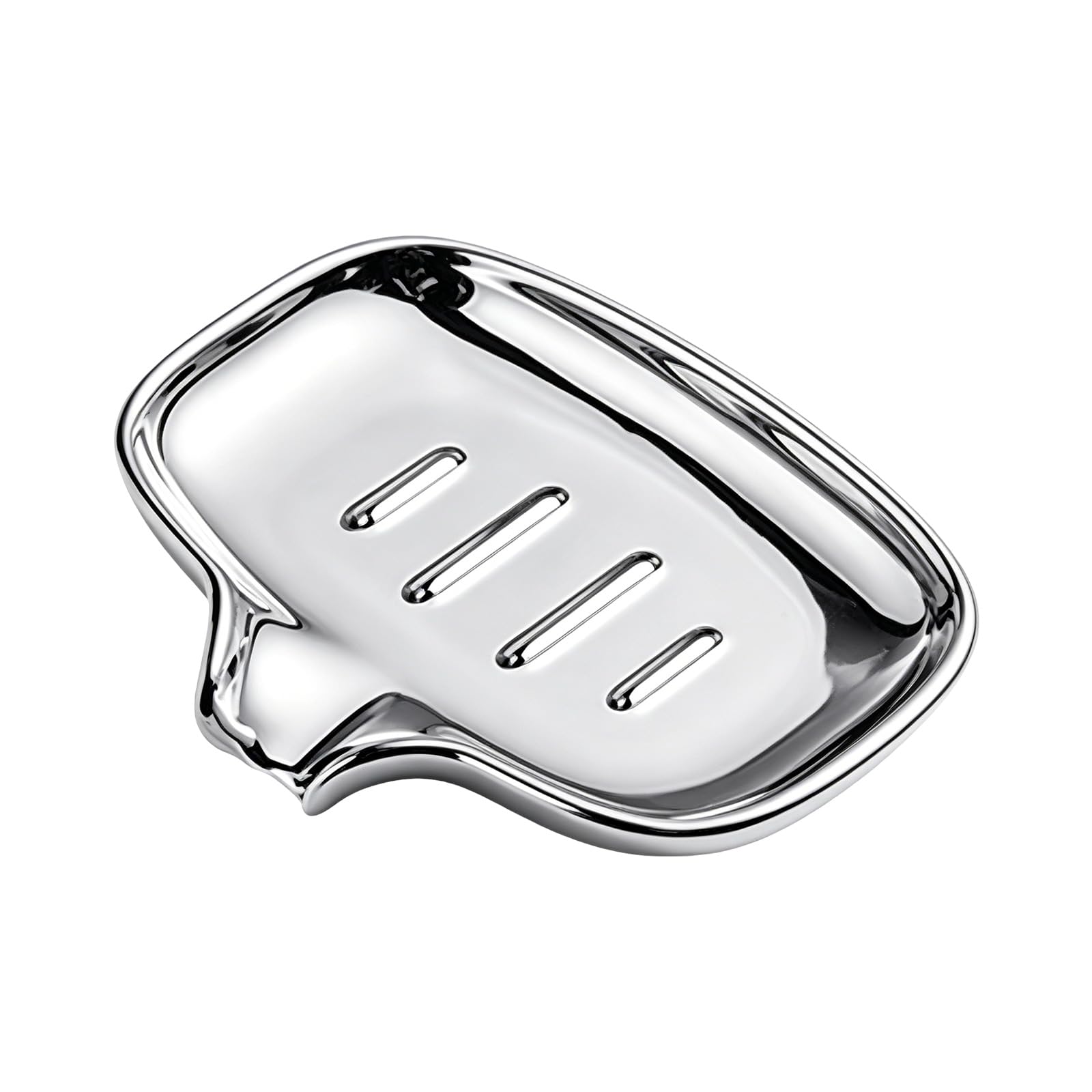Ceramics Soap Tray with U Type Drainages Auto Draining Dishes Sponges Soaps Holder Bathroom Accessories Dishes Dispenser