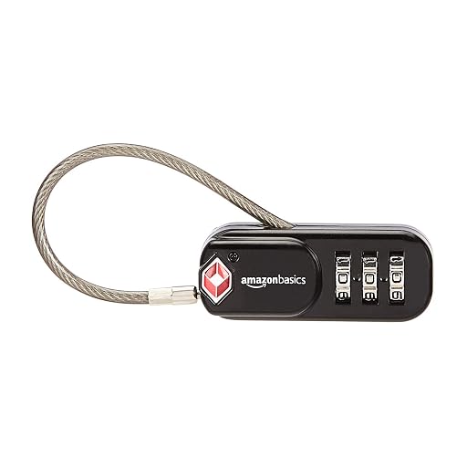 MockWares Basics TSA Approved Hook Cable Lock 2-Pack