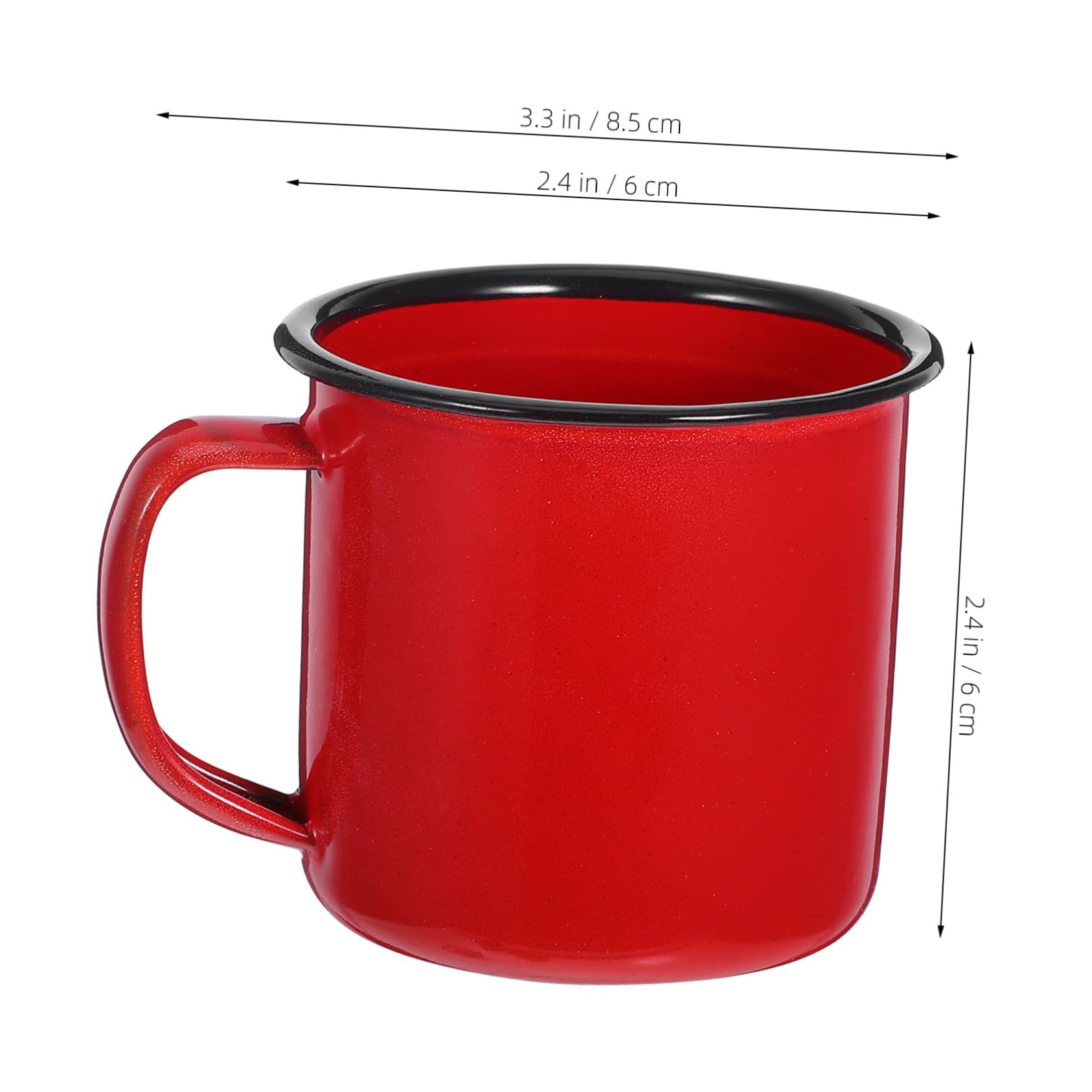 Alipis 4 Tazas de Agua Esmaltadas para Viaje y Picnic, Taza Creativa para Beber Estructura Resistente, Fácil de Limpiar, Estilo Simple, Adecuado para Acampada, Cafés y Restaurantes