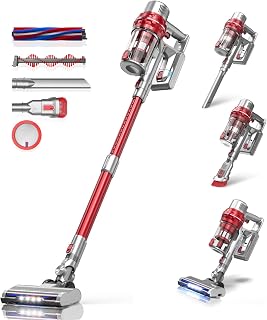 BuTure Cordless Vacuum Cleaner, Powerful Stick Vacuum with 400W, 35min Runtime Lightweight Vacuum Cleaners with Telescopic Tube and Detachable Battery Handheld Vacuum for Carpet/Floor/Pet/Stair