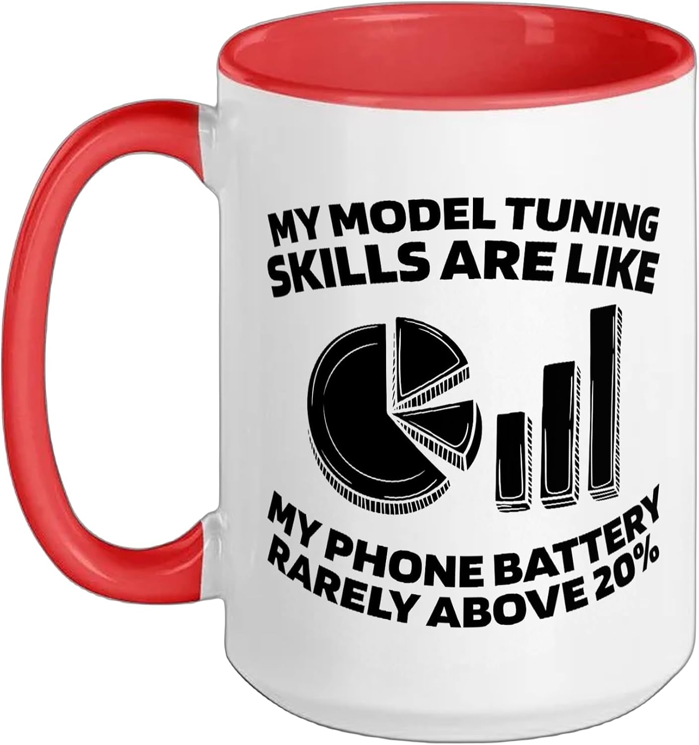 Data Analyst Engineer Business Intelligence - Data Scientist Ceramic Mug, Red/White, 15oz