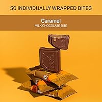 Vista 5 de AWAKE - Bocaditos de chocolate con cafeína - Chocolate con leche y caramelo, 50 bocaditos - 50mg de cafeína - Bocaditos energéticos envueltos