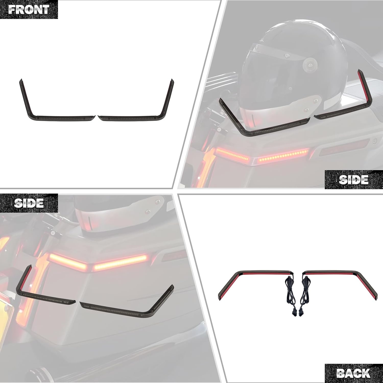 HDBUBALUS Motorcycle LED Saddlebag Lights OEM Reflectors Sequential Turn Signal Light Fit for Harley Touring Stree Glide Electra Glide FLTRX 2024-2025 CVO 2023 (Smoke Lens)
