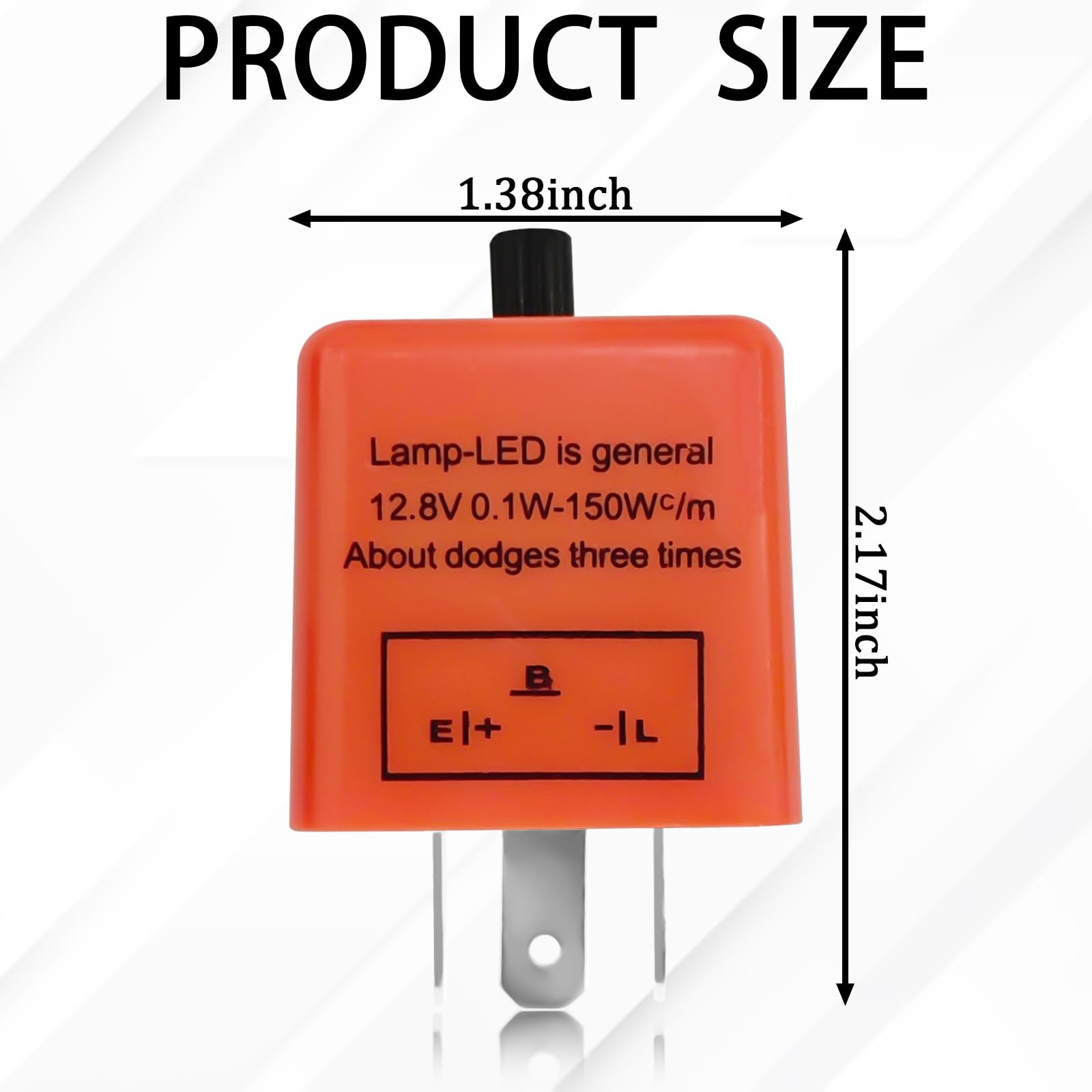 Tobenbone CF-13 Led Flasher Relay 3 Pins 12V Adjustable Frequency Flasher Relay for Led Turn Signal, CF13 EP34 Electronic Hyper-Flashing Fast Flash Signal Indicator(1PCS)