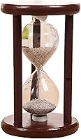 Vista 1 de Reloj de arena retro simple reloj de arena de madera para el hogar estudiante escritorio temporizador de arena decoración mesa restaurante