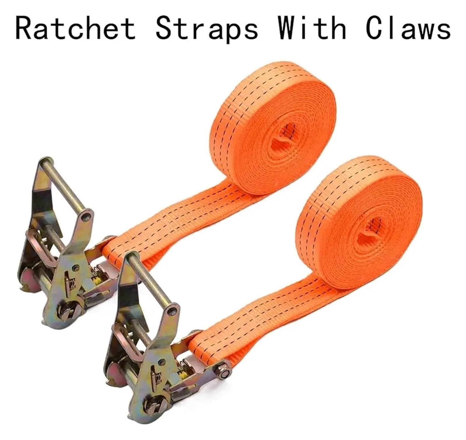 Paski do mocowania ciężkich ładunków, Pas mocujący z grzechotką wielokolorowy 25-50 mm x 2-10 m(Orange50mmx5m)