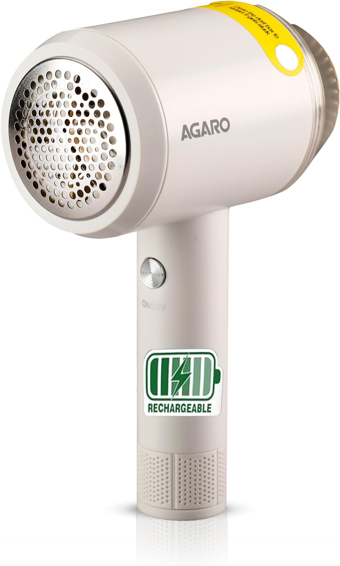 AGARO LR2001 Lint Remover, Rechargeable for Woolen Sweaters, Blankets, Jackets/Burr Remover Pill Remover from Carpets, Curtains (White)