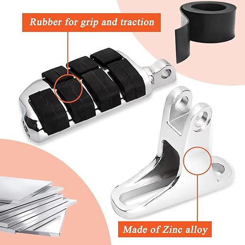 Miniatura 8 de FOVPLUE Mini estribo de pasajero, estriberas de pasajero con kit de montaje para Harley Touring 1993-2023 CVO Electra Glide Road Glide Road King