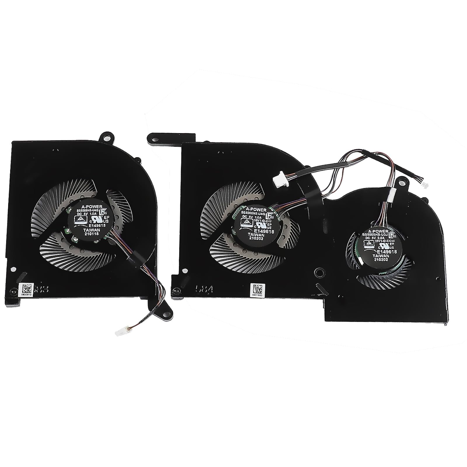 CPU+GPU Cooling Fan for MSI GS66 WS66 Stealth 10SD 10SE 10SF 10SFS 10SGS,10UG 10UH 10UE MS-16V1 MS-16V2 MS-16V3 P/N: BS5005HS-U4Q BS5005HS-U4J DC5V 1.0A Fan