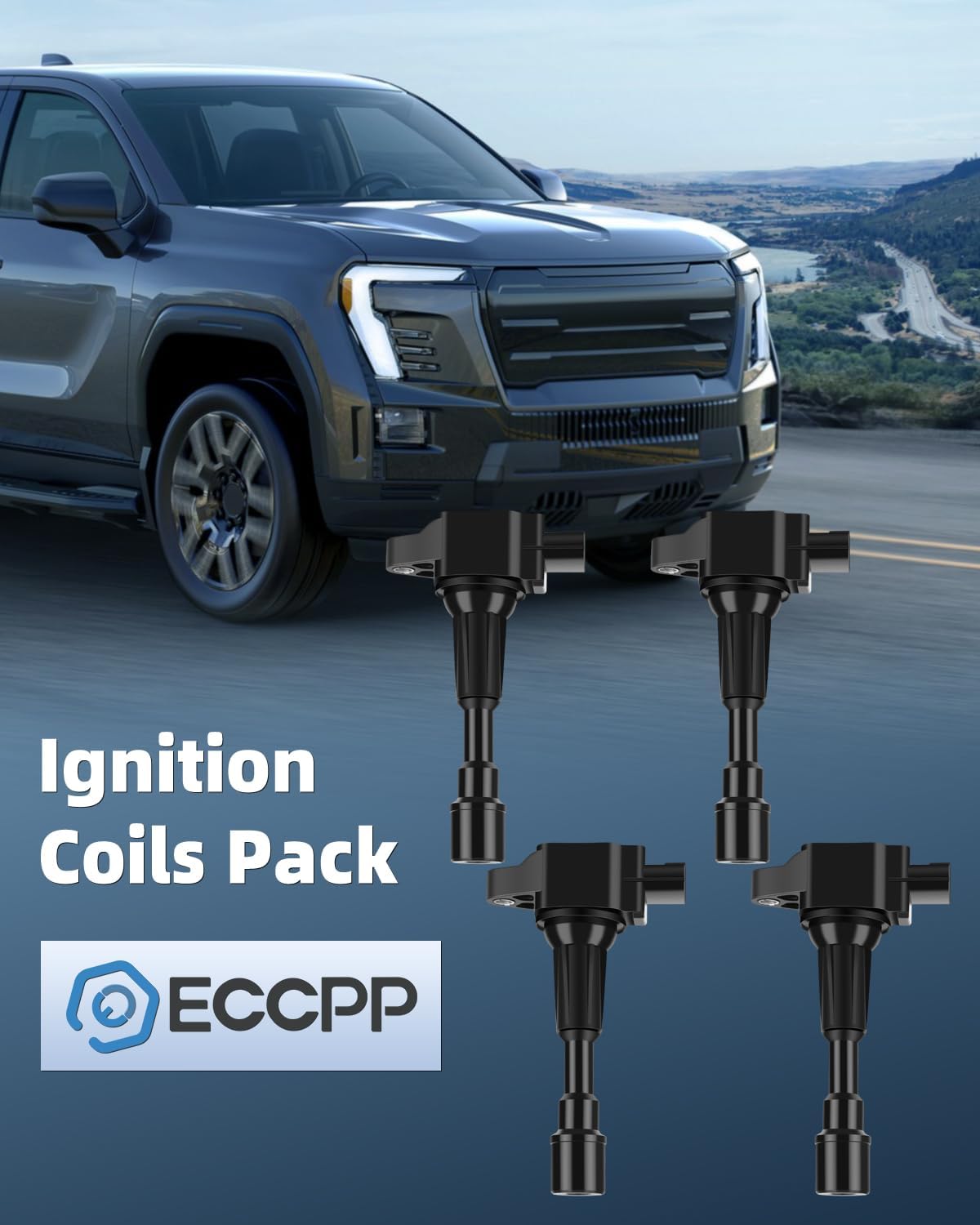 ECCPP 4 ignition coils wilth 4 iridium Spark Plugs,UF655,coils packs,for mazda 2011 2012 2013 2014 2 L4 1.5L 1788531 5C1847 880186 B193 E1155 IC17126,C1790,UF-655 ZJ20-18-100