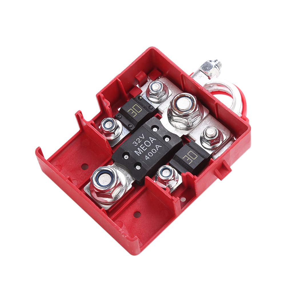 Connecteur de Terminal de Distribution de Batterie Fondu de Voiture 32V 400A, Pinces à Dégagement Rapide pour Accessoires de Voiture (rouge)