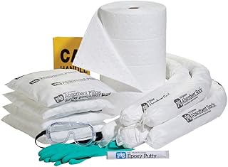 New Pig Corporation Refill for Oil-Only Spill Kit in High-Visibility Cart, 15-Gal Absorbency, Absorbs Oils & Fuels, Repels Water, Oil Cleanup Kit Refill, RFL444, Yellow