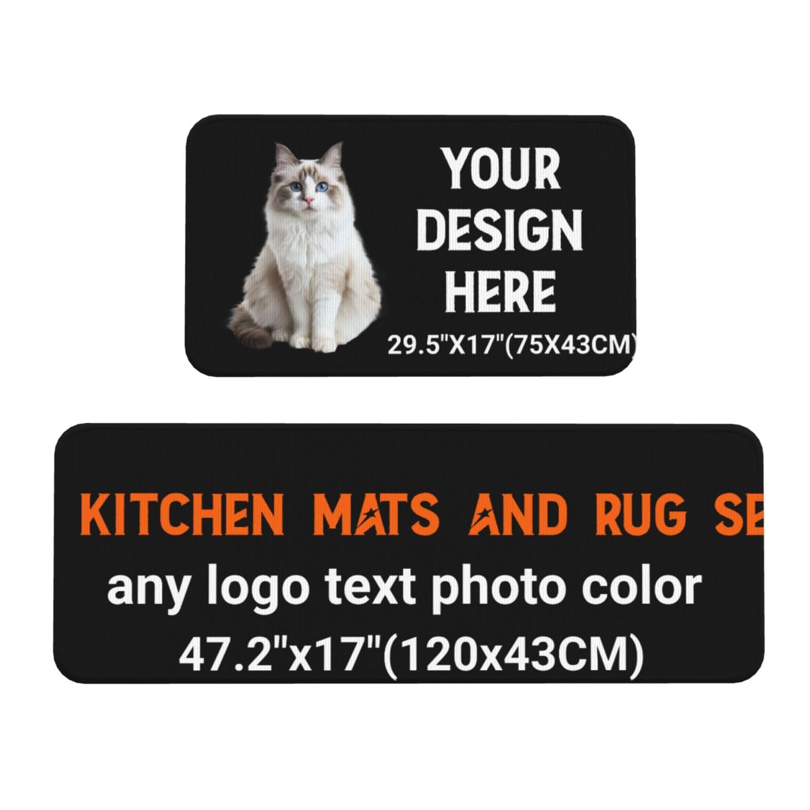 Juego de tapetes de cocina personalizables con logotipo alfombras oficina antideslizantes