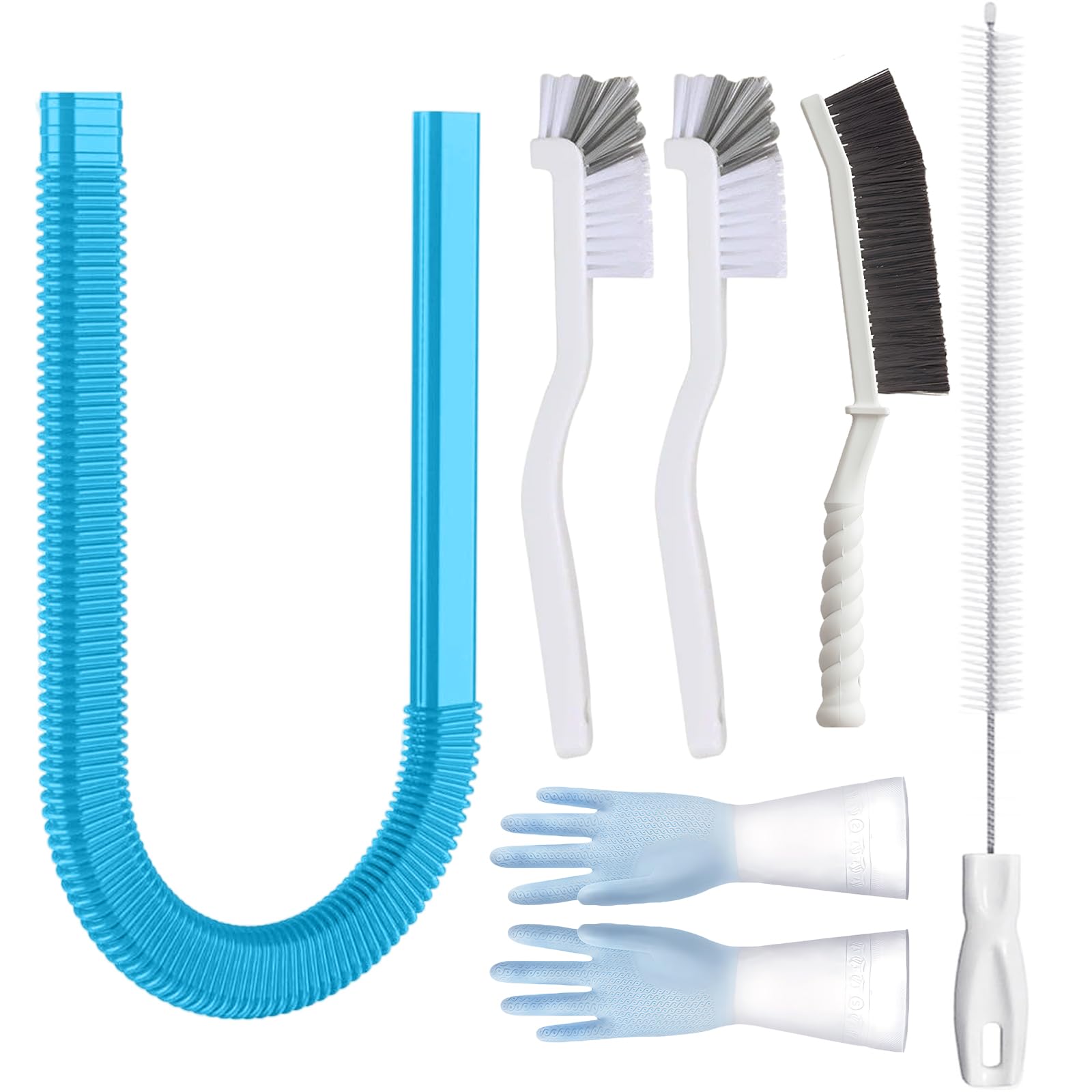 Uoxmiy 6-Pack Dryer Vent Cleaner Kit, Universal Tumble Dryer Cleaning Hose Attachment Lint Brush Gloves, Compatible With Most Vacuum Cleaner
