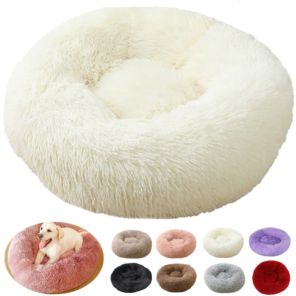 Panier Chien XXL blanc orthopédique de 80cm et tapis pour grand chien Puppy Love