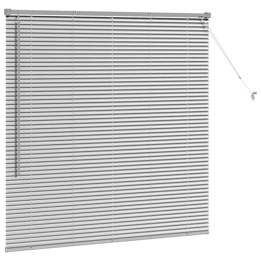 Persiane in alluminio facili da pulire, persiane per travi in alluminio per finestre, persiane moderne con lamelle regolabili per montaggio interno per infissi finestre, argento 130 x