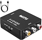 BD&M AV to HDMI Converter, RCA to HDMI Adapter, Composite CVBS Video Audio Support PAL/NTSC for TV/PC/ PS3/ STB/Xbox VHS/VCR/Blue-Ray DVD Players