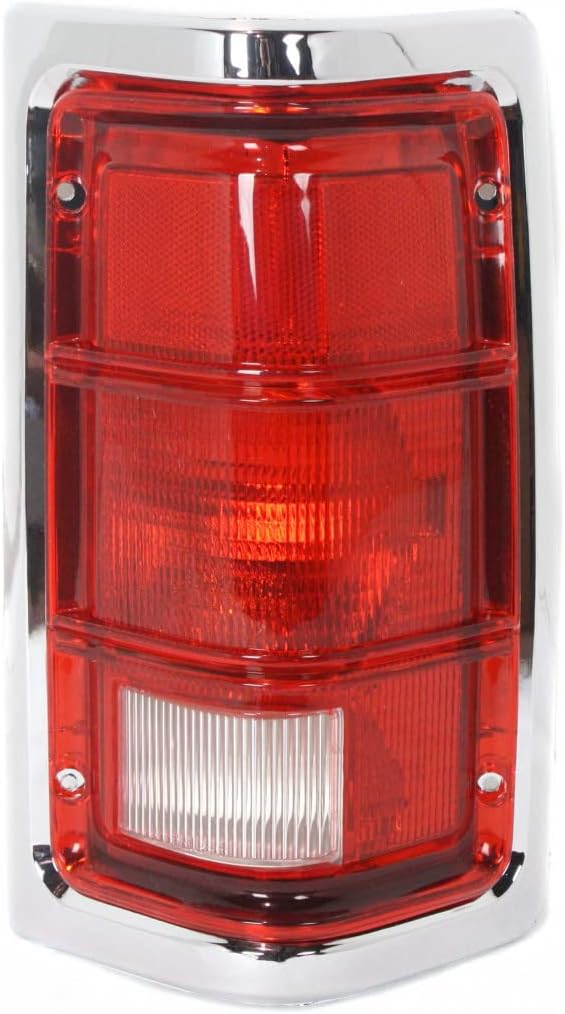 CarLights360 For 1987-1989 Dodge D100 Tail Light Driver and Passenger Side CH2808103, CH2809103 - Replaces 55054795, 55054794 ;from 12/1/87; Sweptline; w/bright trim