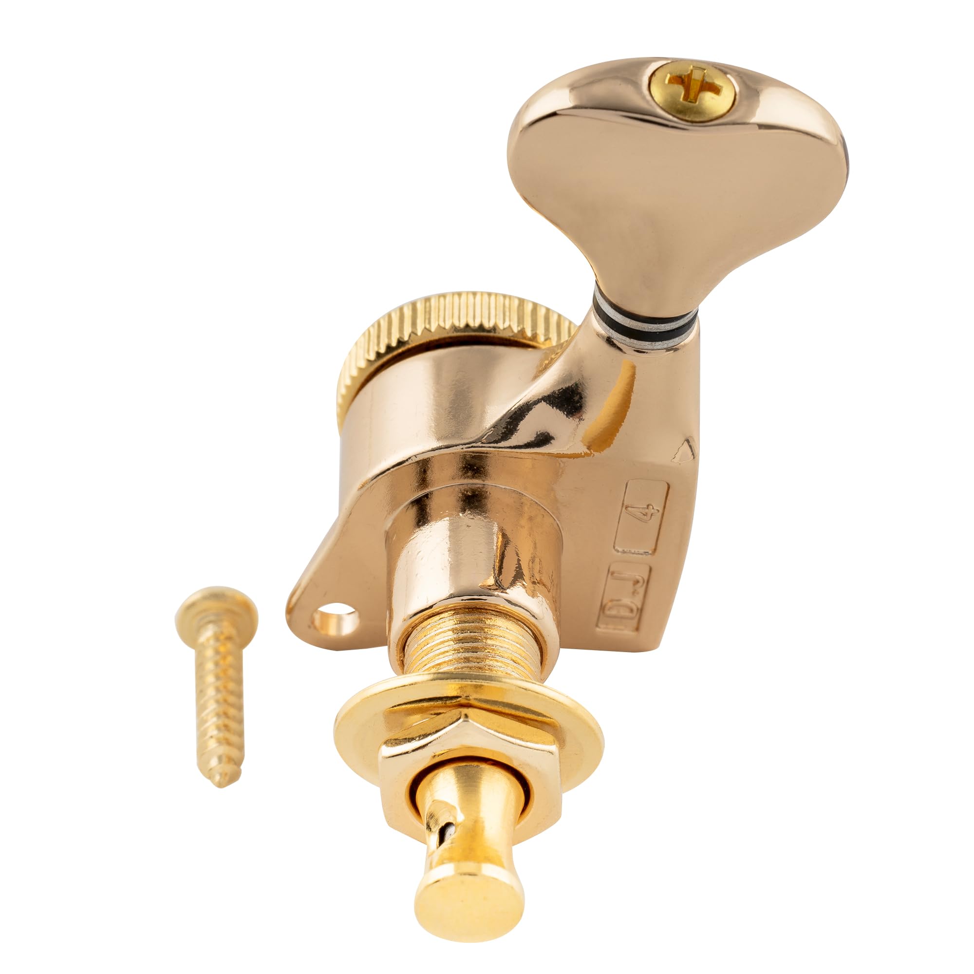 Musiclily Pro 6 w linii Tunery Blokujące Gitarowe Klucze Blokowane Locking Tuners Kołki Strojenia do Gitary Elektrycznej Strat Tele, Złoty Pokrętła G