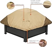 Vista 5 de Classic Accessories cobertor para fogata de terraza redonda, cuadrado, Pebble