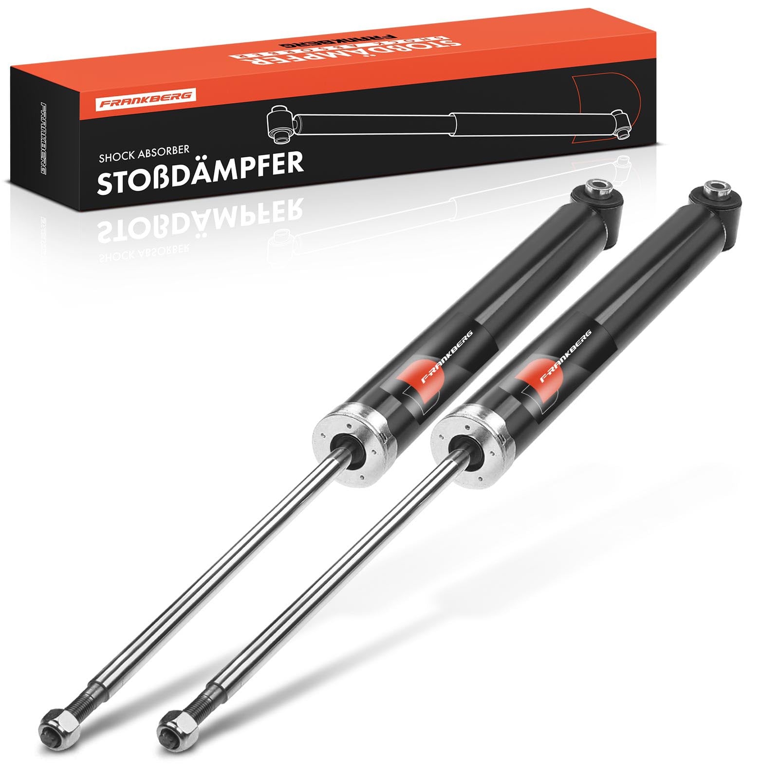 Frankberg 2x Shock Absorber Strut Rear Left Right 637mm Gas pressure Compatible with 307 Break 3E 307 CC 3B 308 SW I 4E 4H C4 II NC Replace# 344408,5206EZ