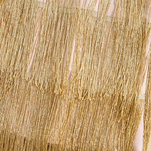 WALLARENEAR Vestido infantil com franjas de lantejoulas cintilantes sem mangas, vestido de dança par