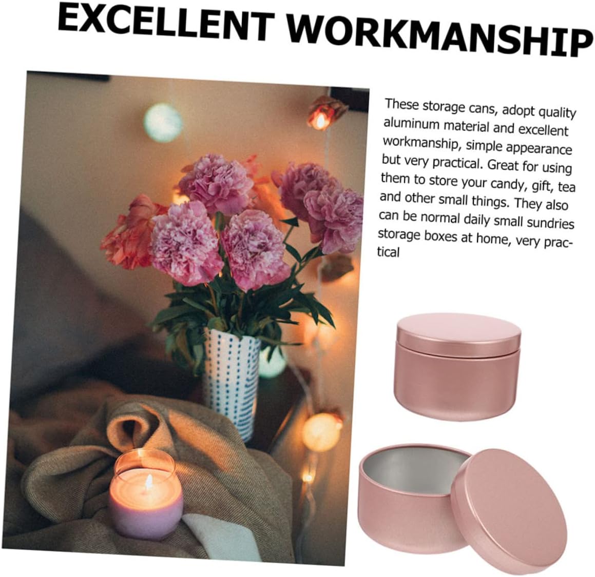 24pcs Round Candle Tins Aluminum Containers for Candle Making Spices Travel Storage Jars for Projects