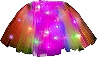 Vista 2 de TRURENDI Conjunto de disfraz de Halloween para niñas, falda de tul iluminada, alas de mariposa, diadema, kit de accesorios de cosplay para niñas