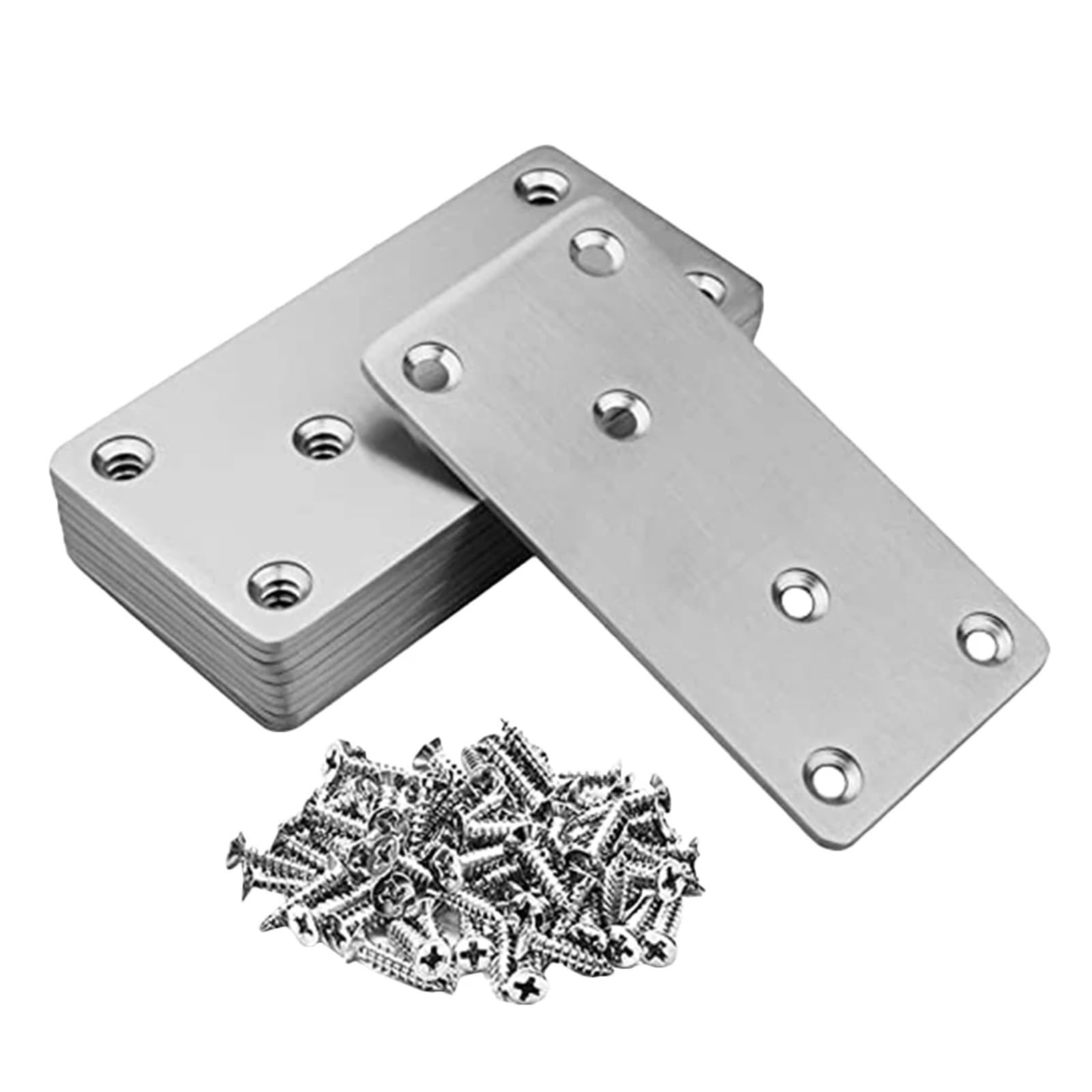 10 piezas de placas fijación for muebles, soportes acero inoxidable, esquina, reparación, accesorios hardware metal y madera, fácil instalación Para Reparación