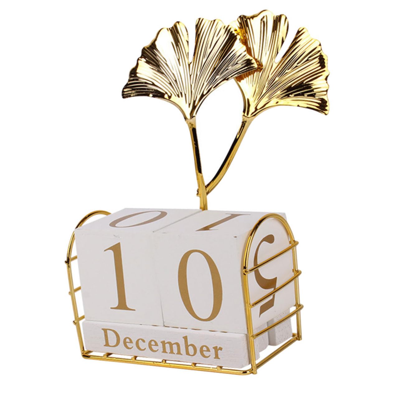 Calendario de Escritorio Decorativo Calendario Perpetuo de Escritorio Madera para Oficina Obsequio de Fiesta