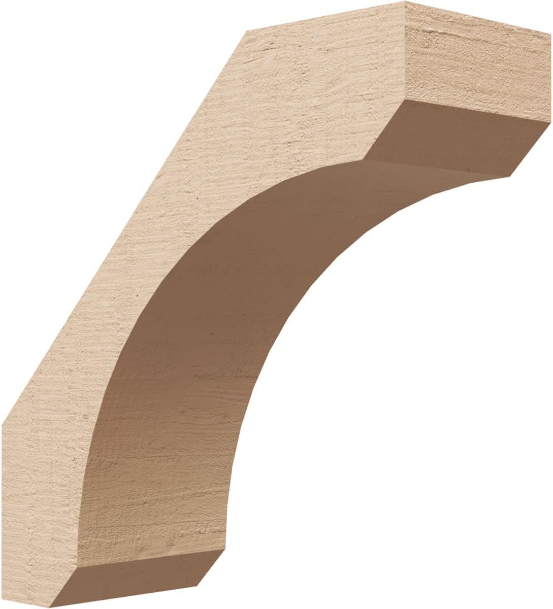 Timberthane Rough Cedar Faux Wood Legacy Knee Brace, 3"W x 8"D x 8"H, Primed Tan