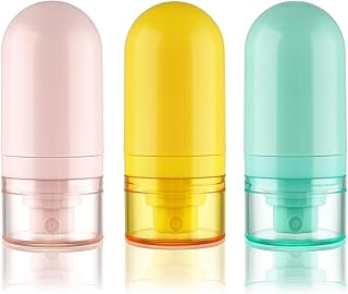 Mini Fine Mist Spray Bottles TSA Approved 1oz/30ml 3 Pack Airless Spray Bottle Leak Proof Travel Spray Bottle Plastic Refillable Containers for Perfumes Skincare Water Cosmetics (3color)