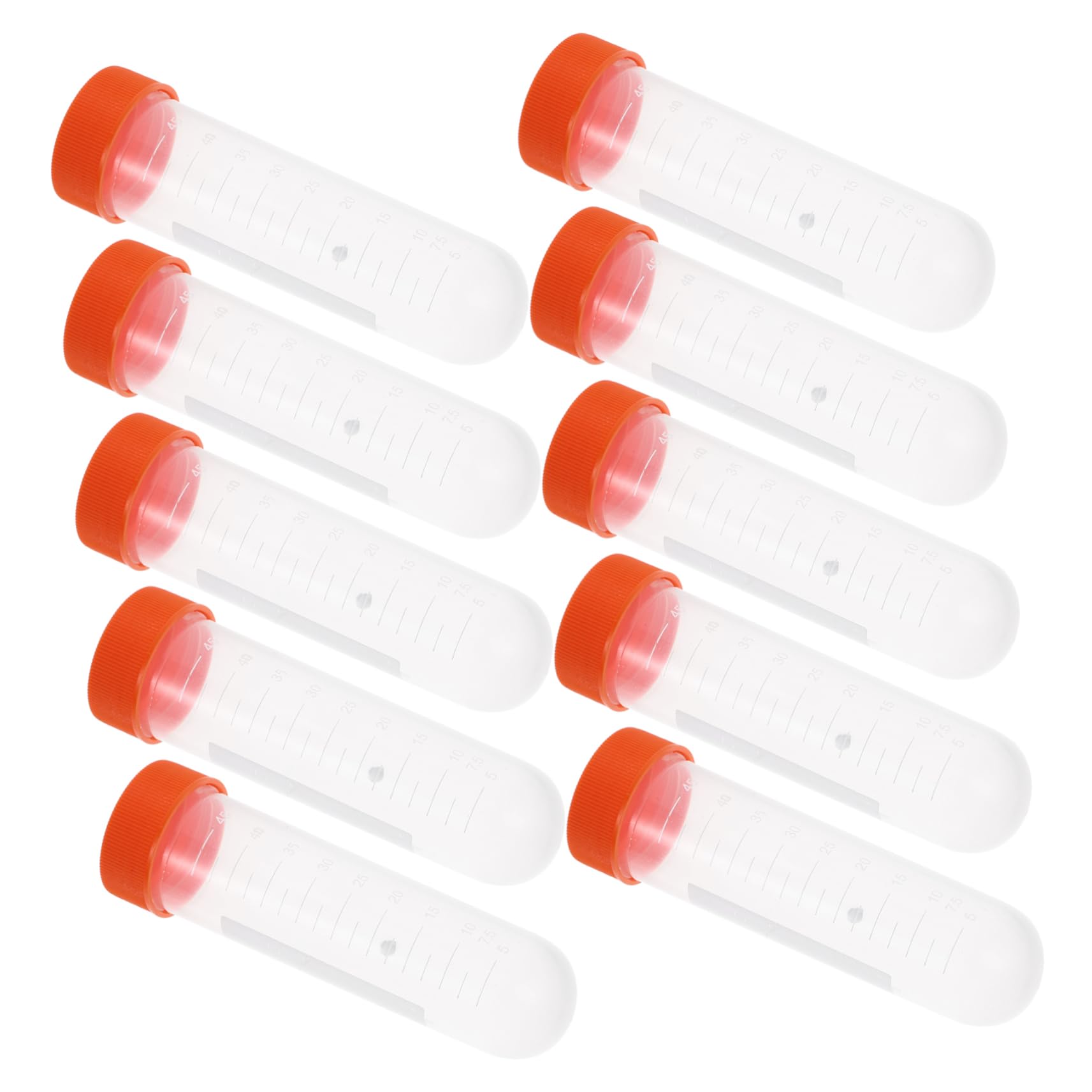 100 Pièces Tube à centrifuger tubes à de laboratoire tubes à transparents eprouvette plastique tube transparent tubes à de centrifugeuse en plastique tube à NIYANGLE