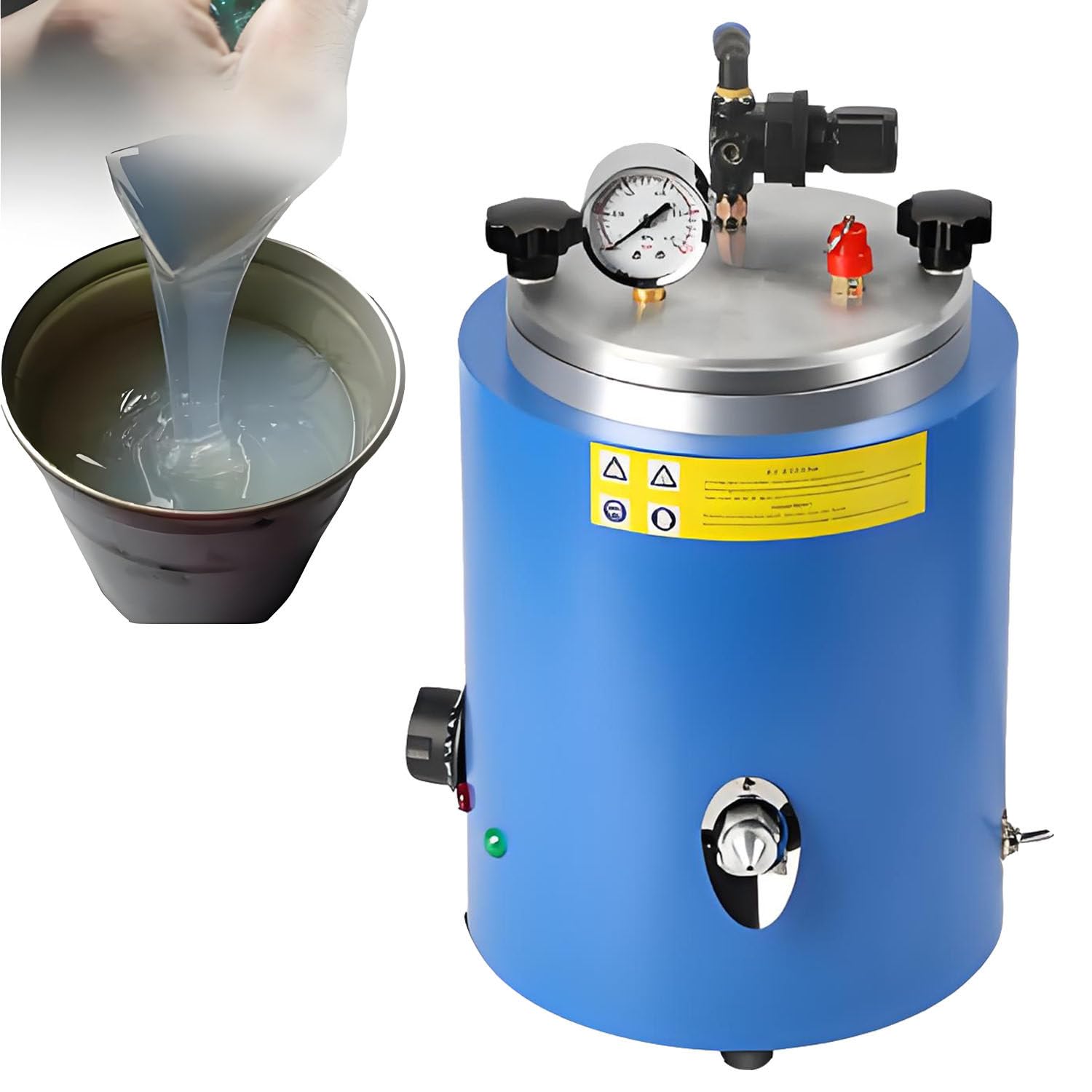AiODiO Round Wax Injector 500W, Adjustable Temperature 30℃-110℃ Wax Casting Machine, Round Barrel -Mold Casting Wax Injection Wax Machine for Jewelry Wax Injection