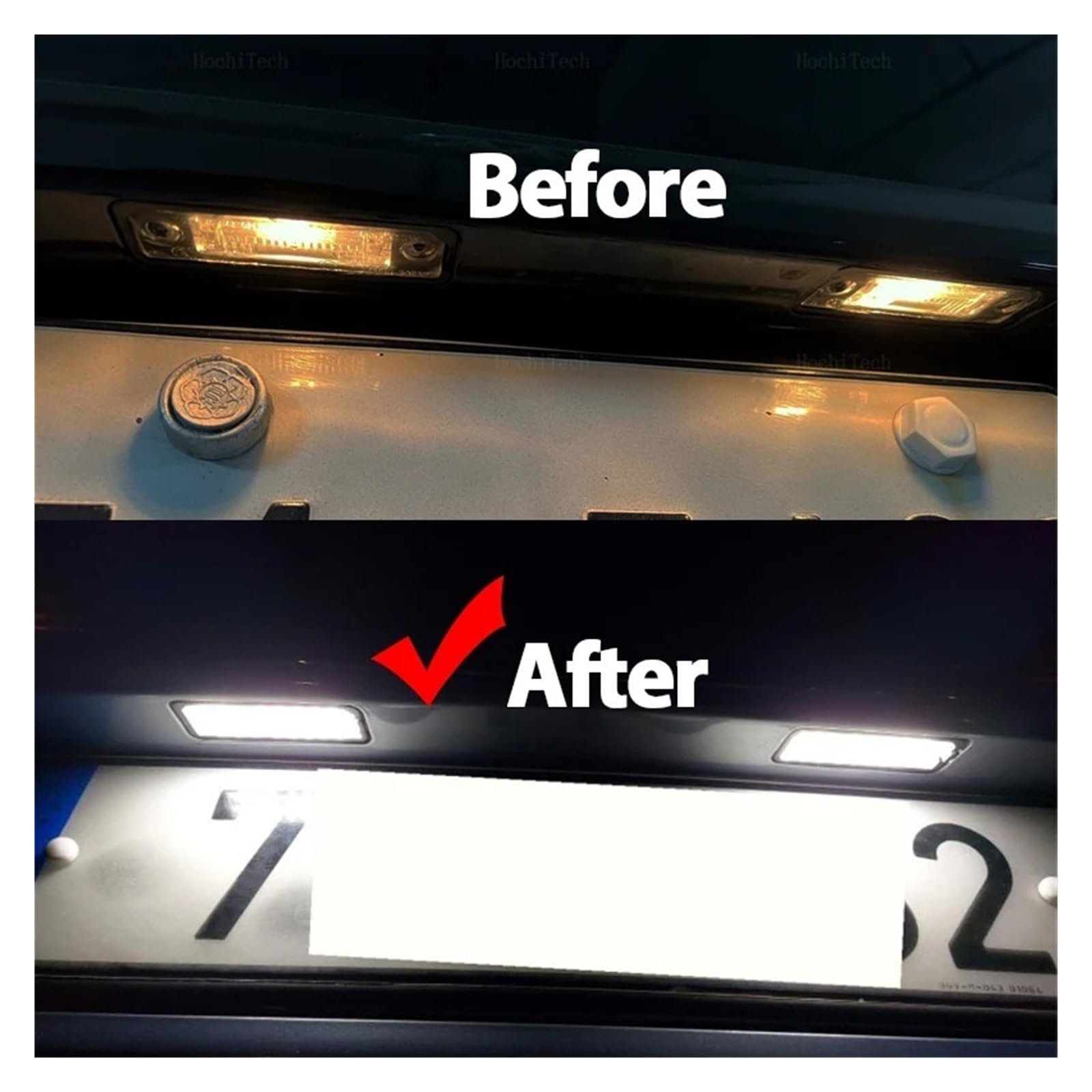 fanale posteriore dell'auto 2 pz LED Numero di Licenza Lampada Della Luce Per Targa Auto Per VW Per Passat B6 CC Per Eos Per Golf 4 5 6 7 MK7 Per Polo Per Superb Per Seat Per Leon Per Altea