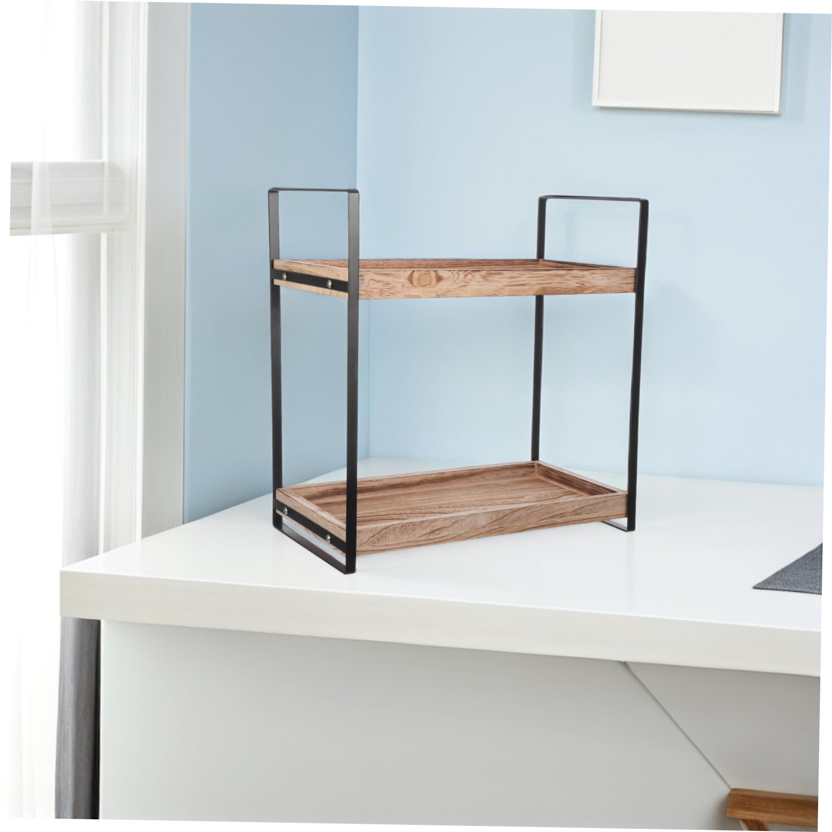 Stehendes Gewürzregal Aus Holz Für Küchentheke Regal Als Badezimmer-organizer Für Toilettenartikel Eckregal Zum Aufbewahren Von Kosmetik Und Dekor