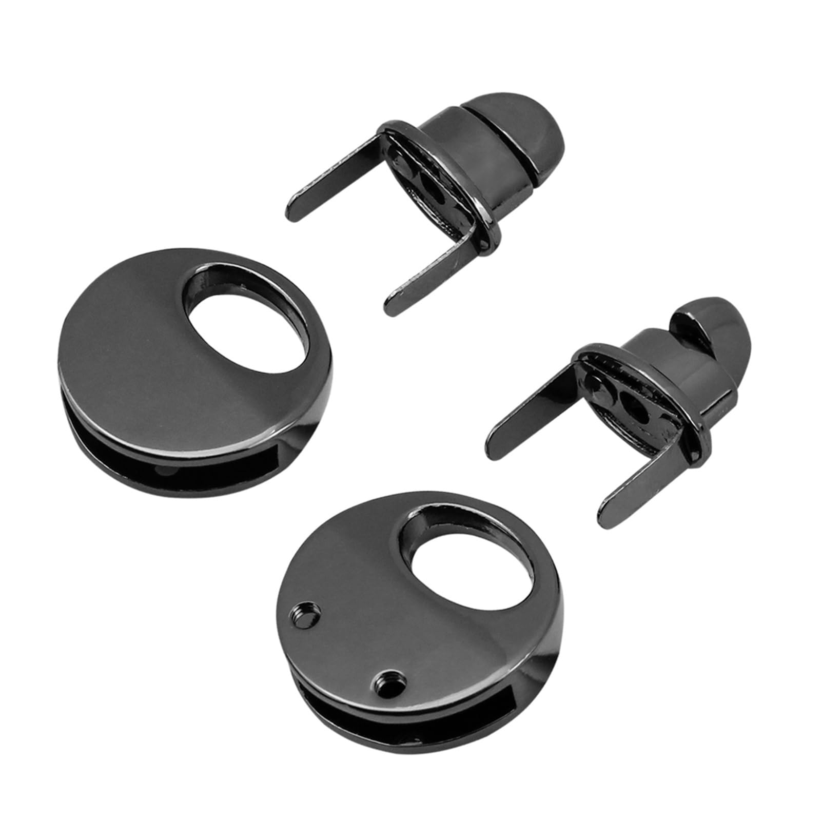 PVUVTNAHW 10Pcs 2.1CM Round Metal Turn Lock Replacement Twist Clasp Hardware For Handbag Purse Bag Accessories(Gun)