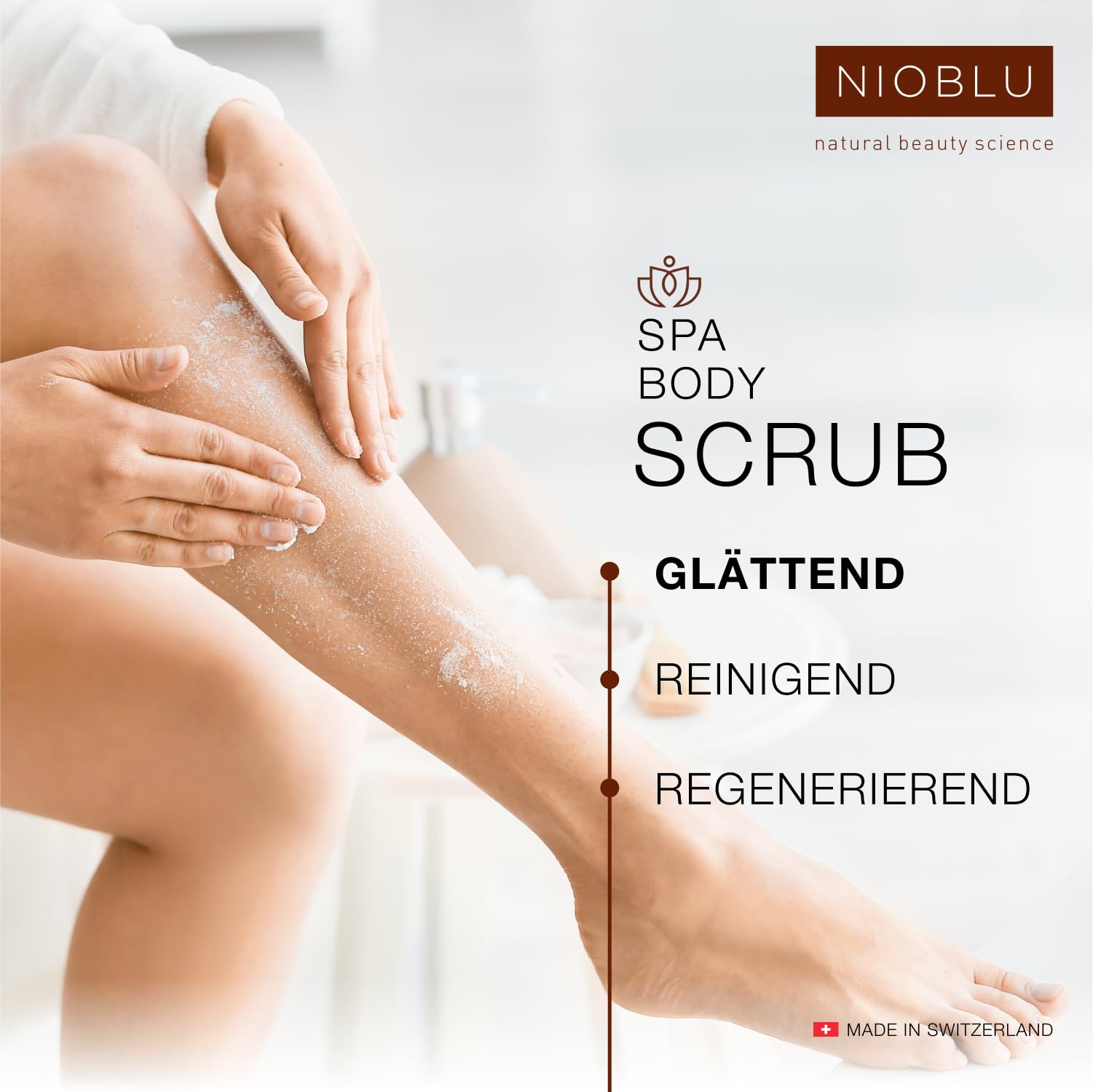 Set SPA Body Scrub 200 ml + Body Oil 200 ml – Peeling mit Schweizer Alpensalz und Süßmandelöl – Pflegendes Öl mit Süßmandelöl, Macadamiaöl, Jojobaöl und Avocadoöl