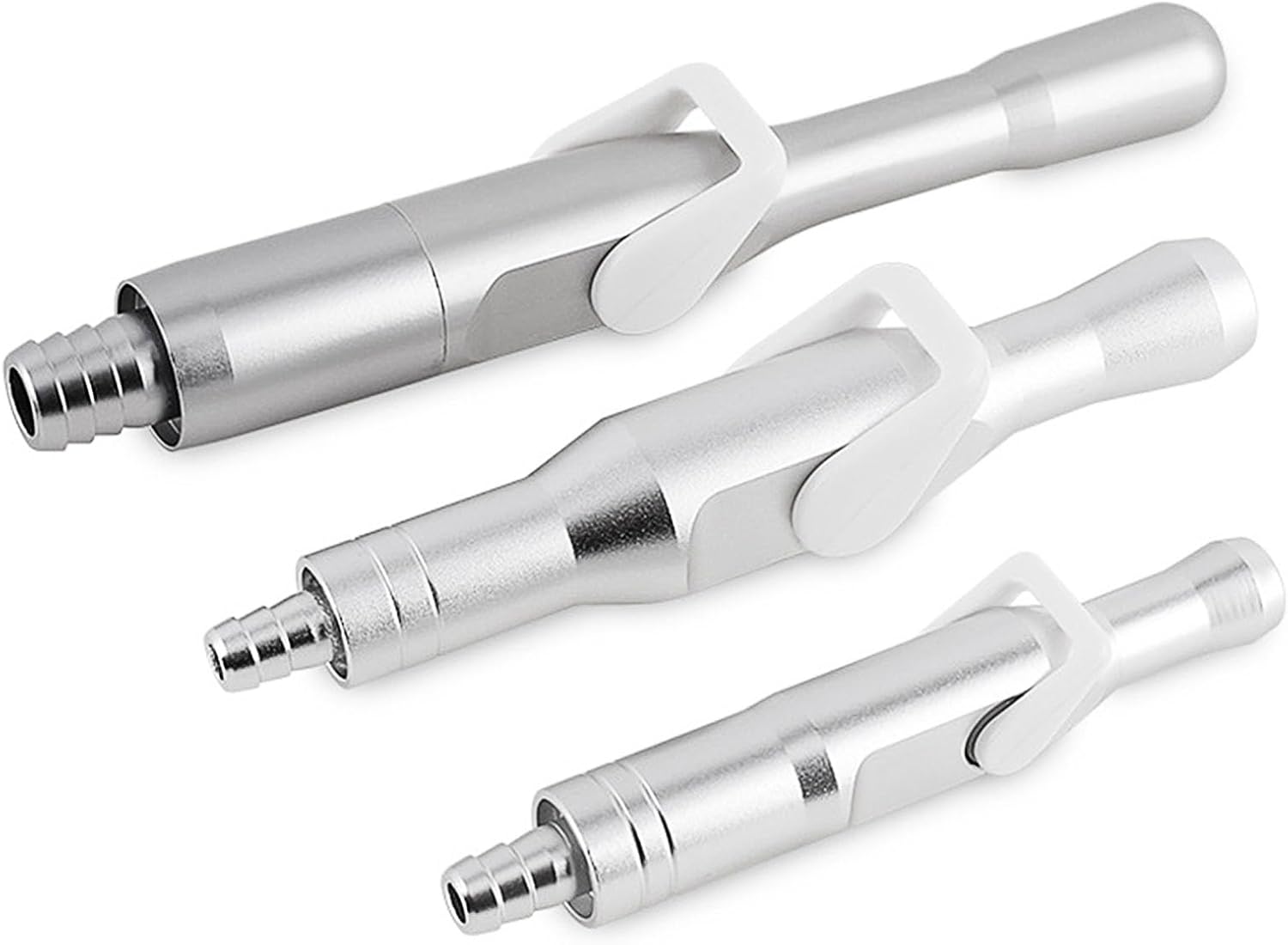 Dental Saliva Ejector Suction Valve Adapters 6 Pack, Universal HVE/SE Tip Adaptor with Strong & Weak Suction Control, Autoclavable Aluminum Dental Suction Valves for Dental Clinic Lab