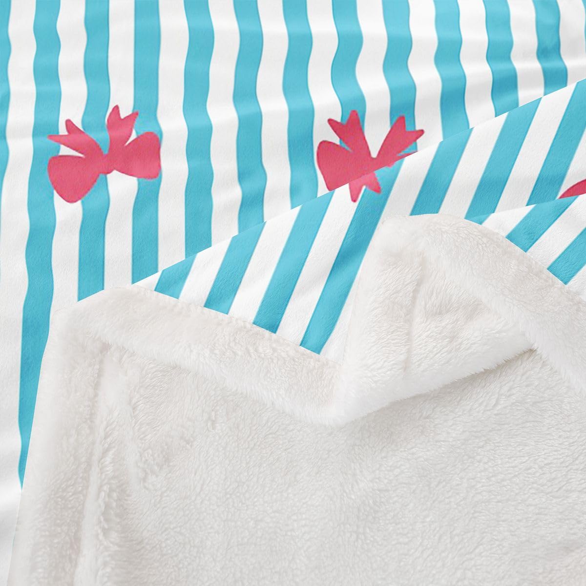 Manfei Stripes Throw Blankets,40"×50" image 3