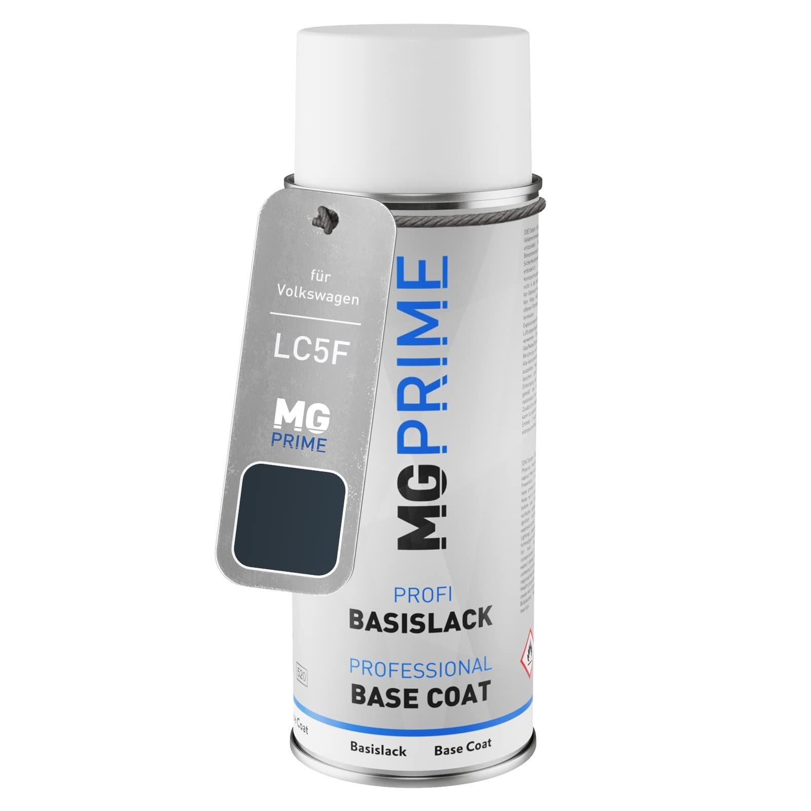 MG PRIME Peinture Auto Aérosol Volkswagen LC5E Bleu Cobalt Métallisé – Kit Base + Vernis 400ml