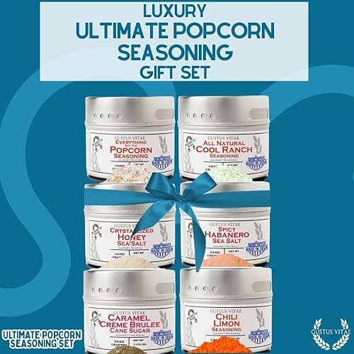 Miniatura 8 de Ultimate Popcorn Seasoning Set – Paquete de seis | Auténticas mezclas de condimentos de lotes pequeños | 6 mezclas gourmet de especias totalmente