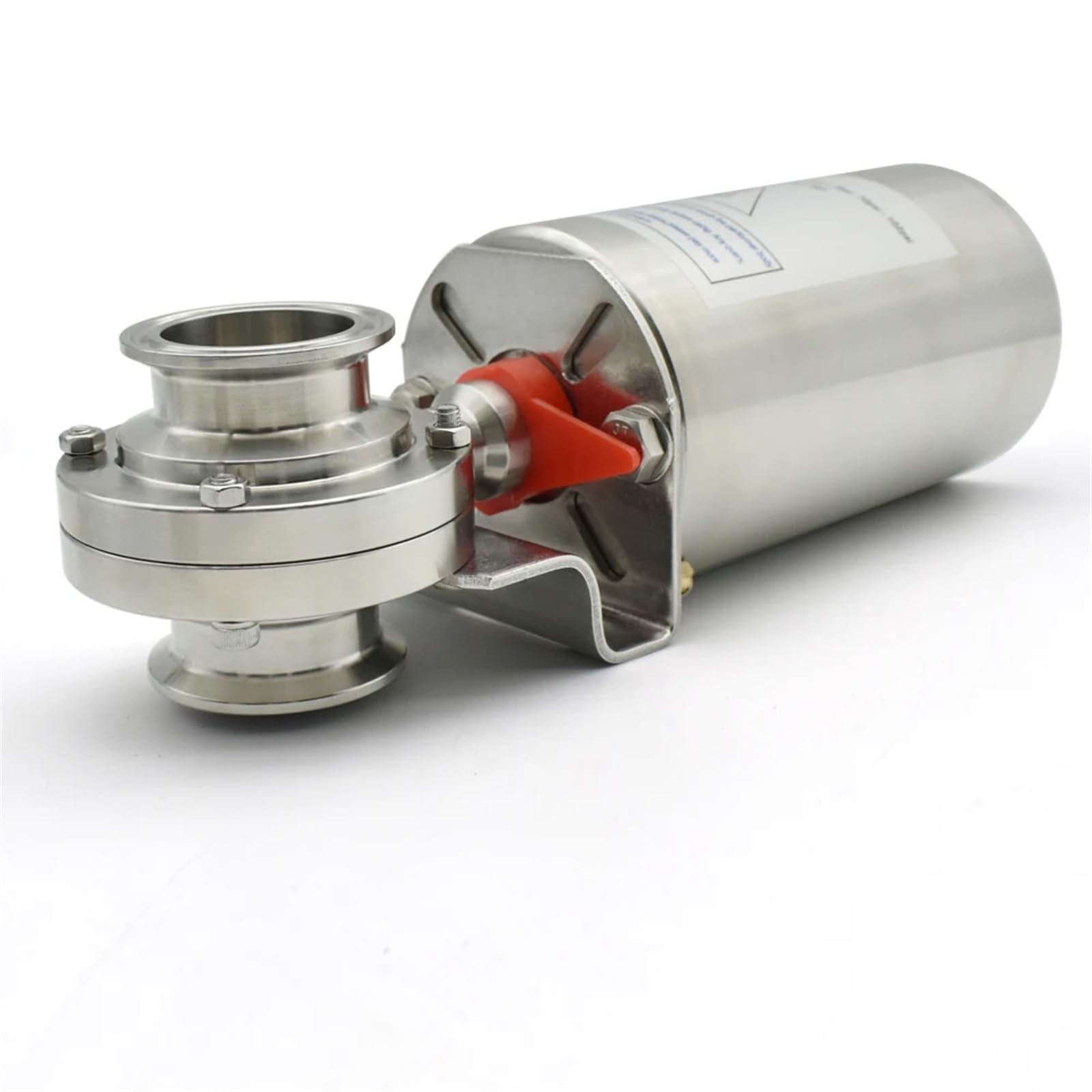 Pionowy pneumatyczny zawór motylkowy ze stali nierdzewnej SS304/316L o średnicy zewnętrznej 19-108 mm (108 mm Ferrule Od119,SS304)