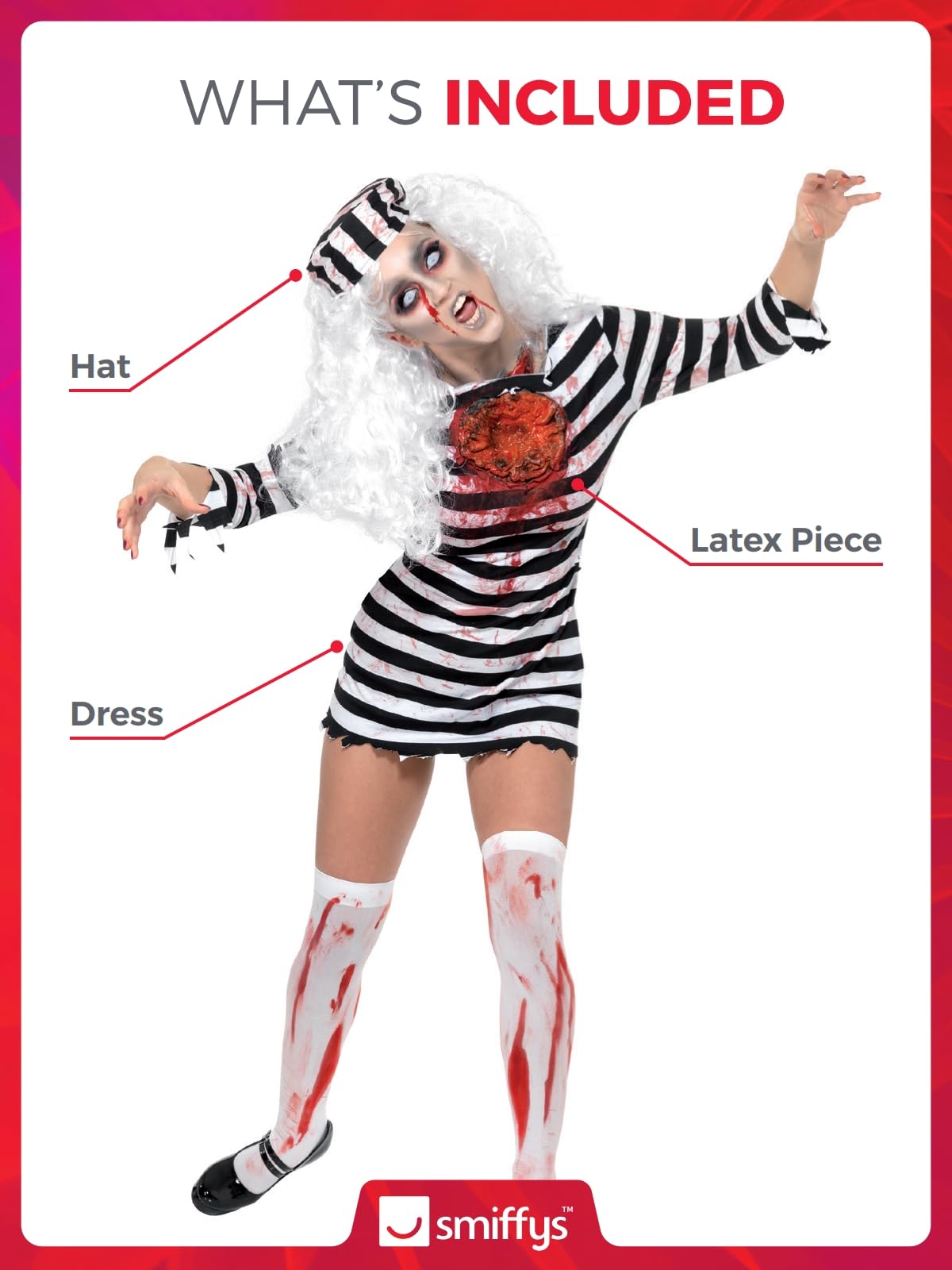 SMIFFYS Costume Zombie Detenuta