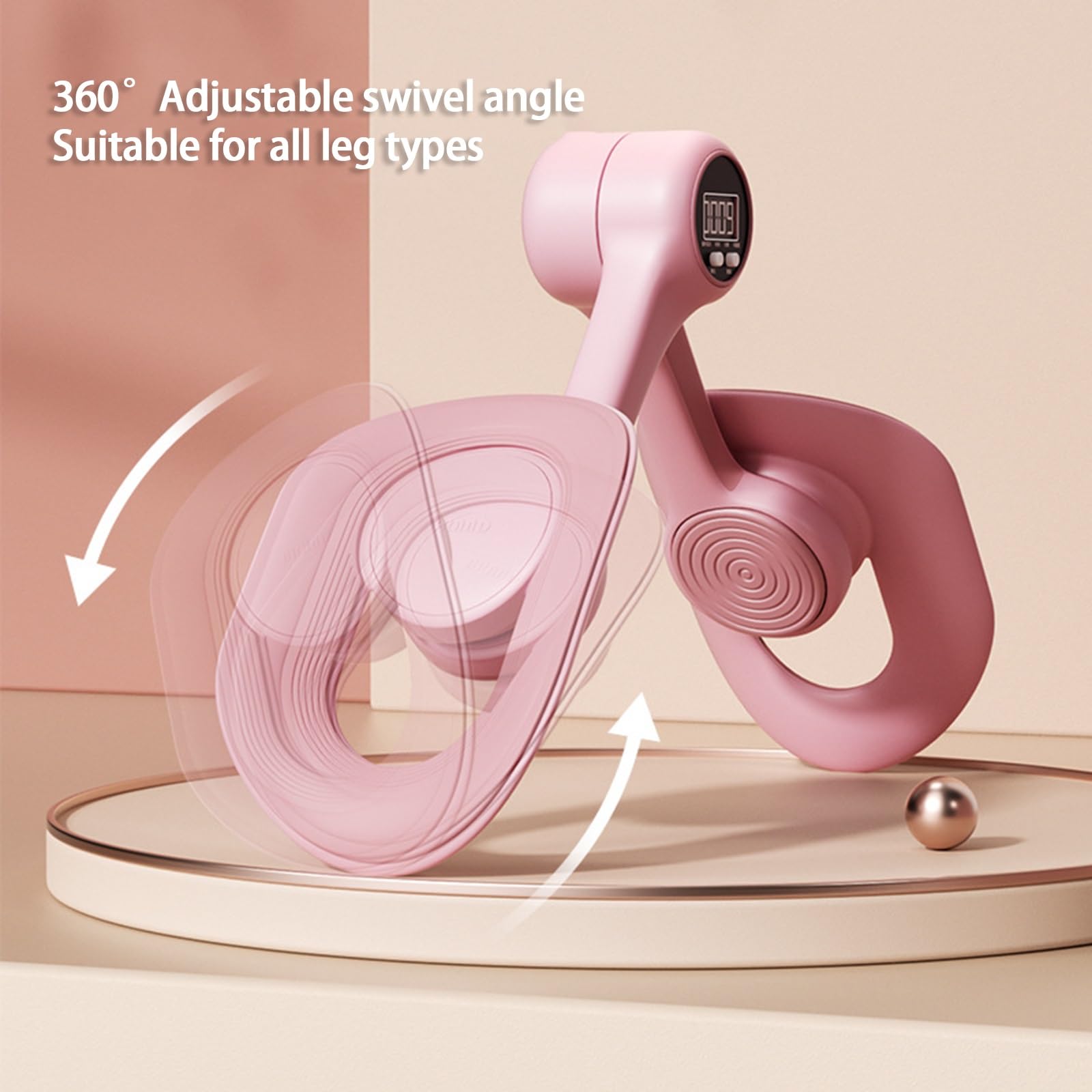 Allenatore per cosce per pavimento pelvico e glutei, attrezzatura interna della coscia con contatore integrato, strumento efficace per allenamento a casa