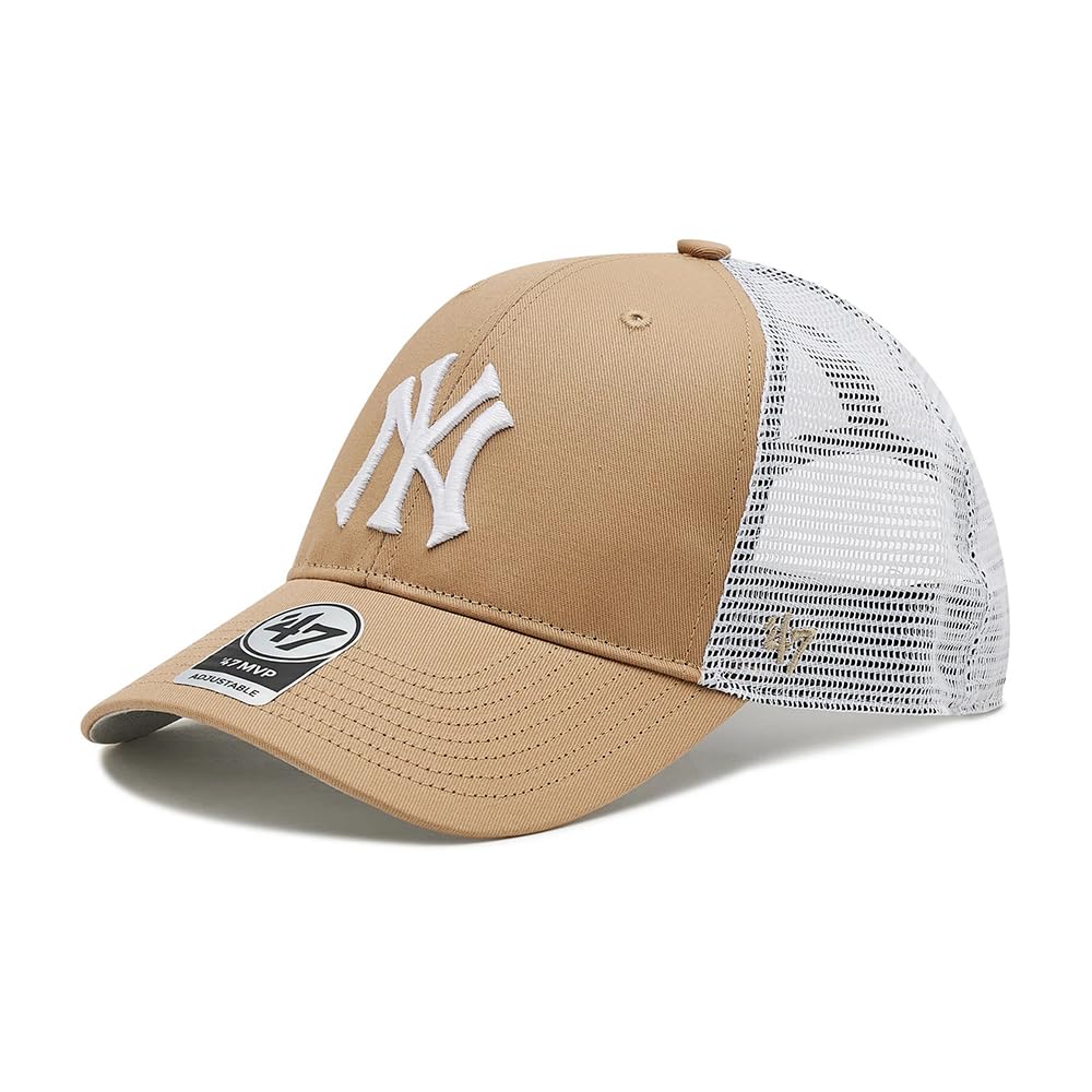 Women's Khaki 47 Brand Trucker Cap - Branson New York Yankees Beige