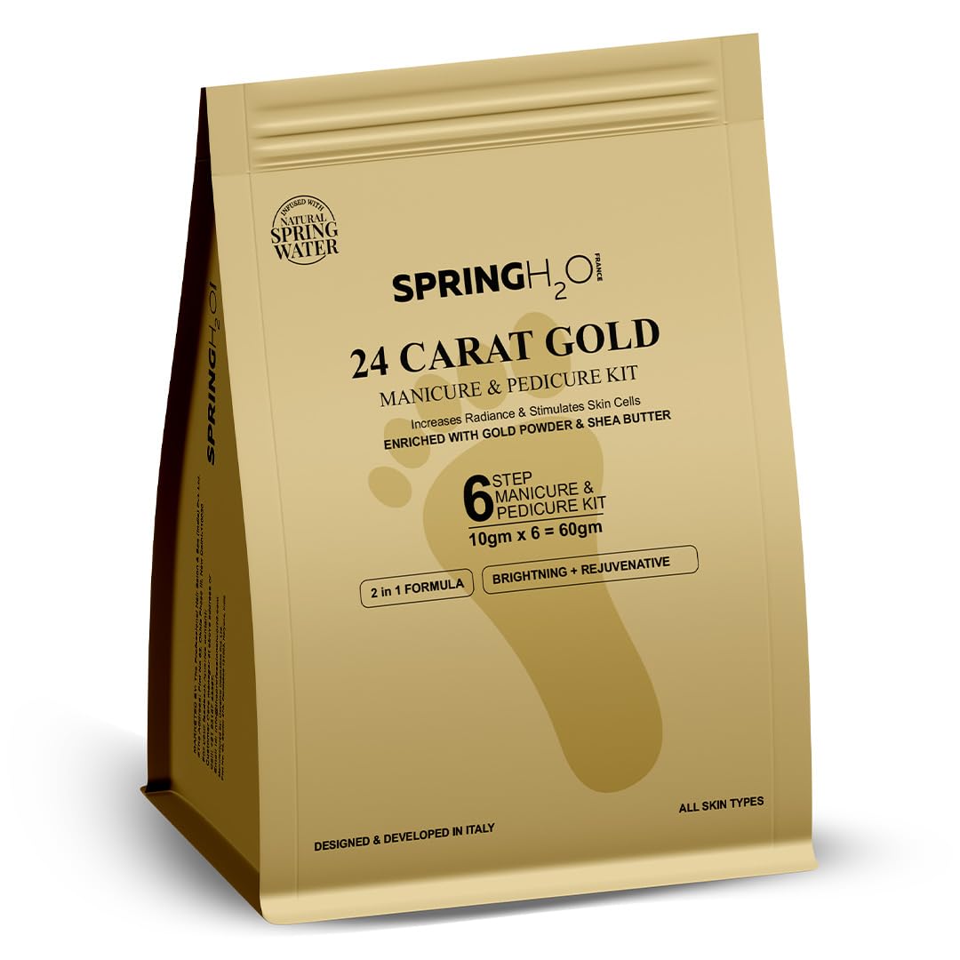 The Spring H2O 24 Carat Gold Manicure & Pedicure Kit Increase Radiance and Stimulates skin cells-image-28