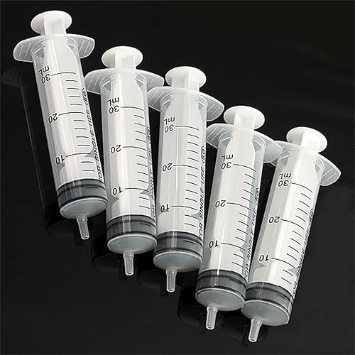 Miniatura 3 de No needle! 2 jeringas de plástico reutilizables de 1.0fl oz con medición hidroponía de plástico para medir nutrientes, herramientas de jeringa de