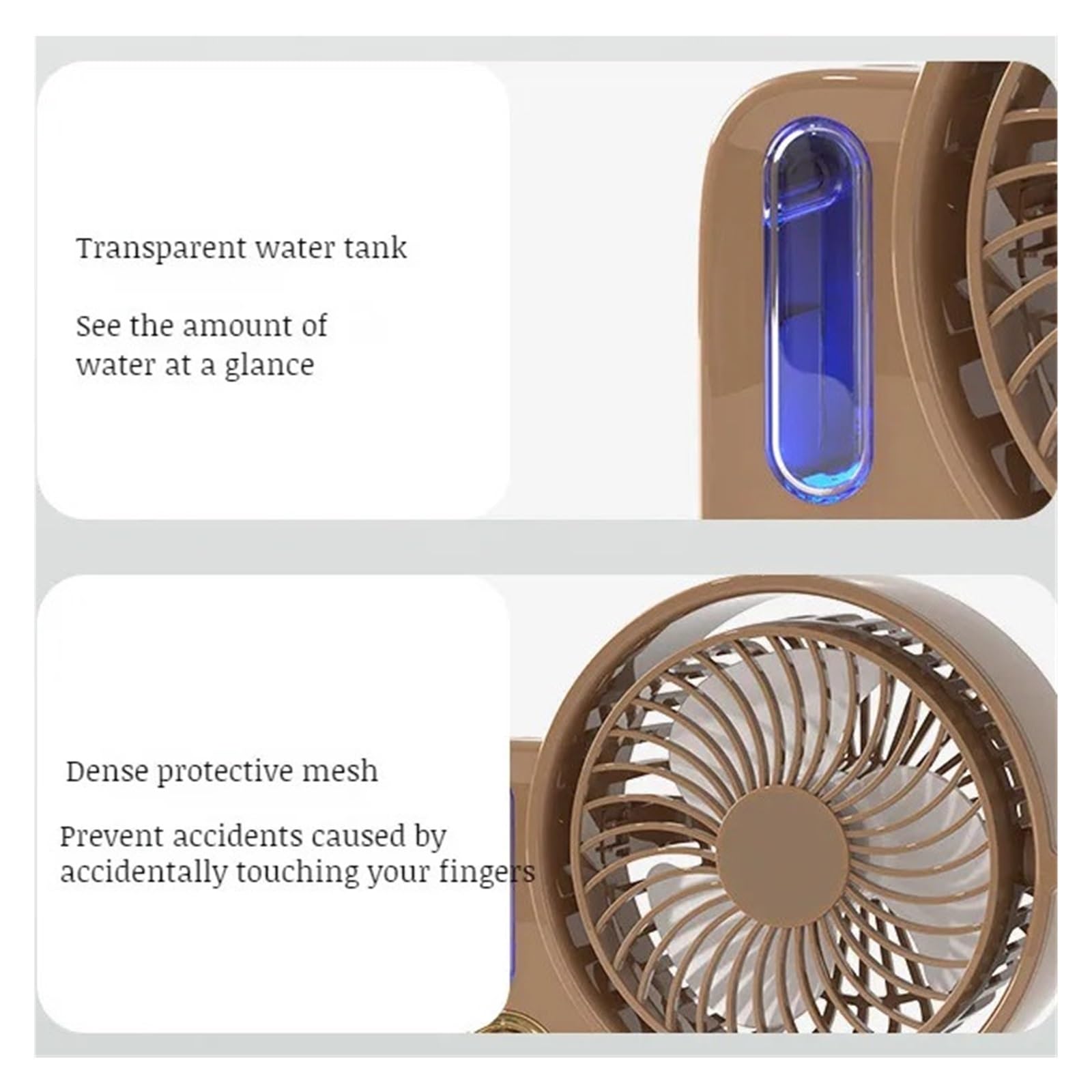XJBTBA Mini Ventilatore da Tavolo Portatile Testa Mobile Dormitorio Ventilatore Silenzioso per casa Mini Ventilatore Portatile Ricaricabile(Verde)