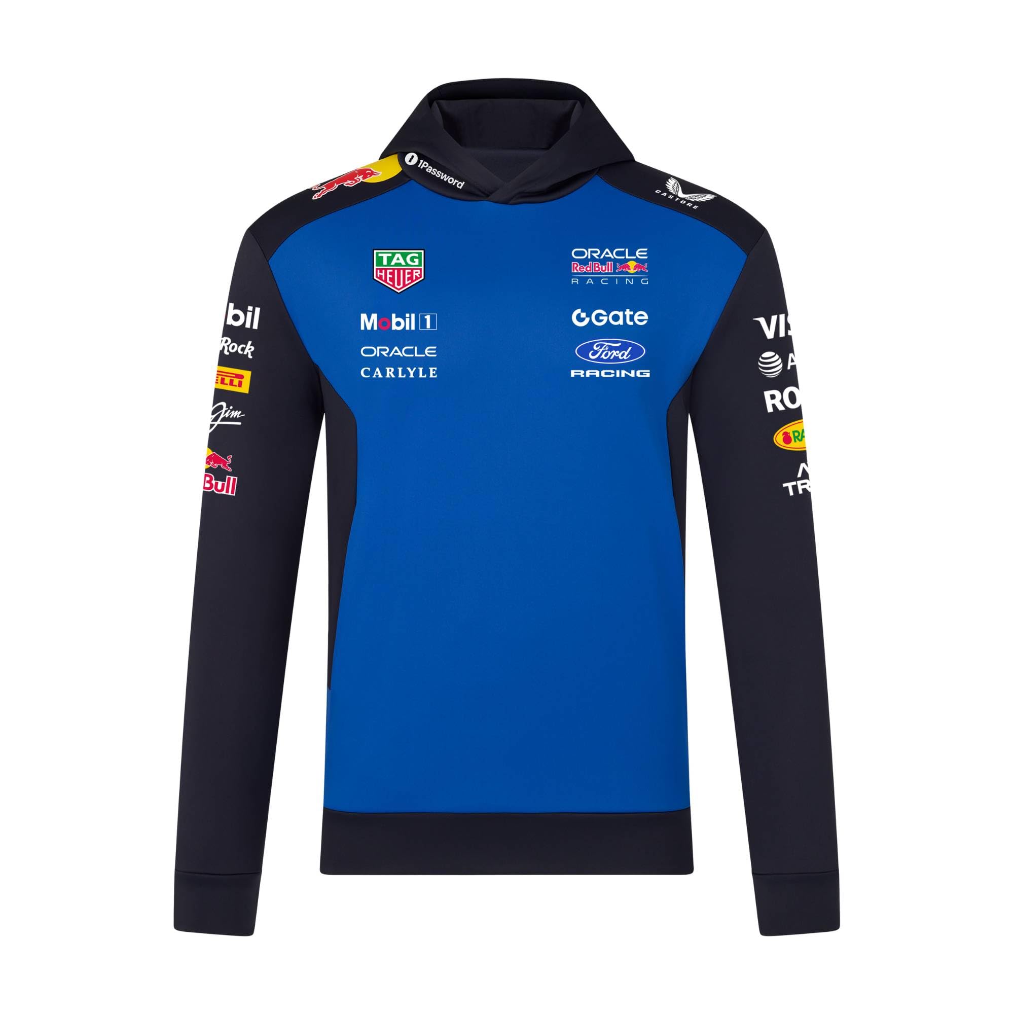 Red Bull ENERGY WEAR Oracle RB Racing Replica Hoodie Blau | Offizieller Formel 1 Fanartikel - 91% Polyester, 9% Elastan